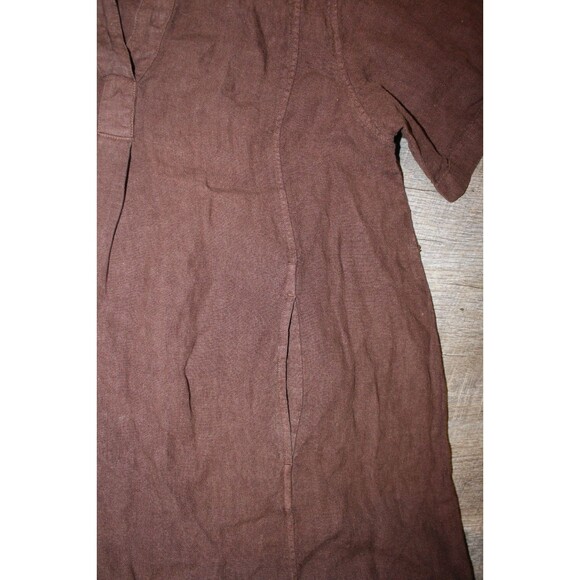 MATE THE LABEL BROWN WOMEN'S MAXI LINEN DRESS W/POCKETS SZ S NWOT $248 - Picture 4 of 6